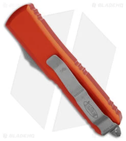 Microtech UTX-85 D/E OTF Automatic Knife Orange (3.13" Apocalyptic) 6 Microtech UTX-85 D/E OTF Automatic Knife Orange (3.13" Apocalyptic) -Microtech Microtech UTX 85 DE OTF AK Orange 3in Apocalyptic BHQ 181692 td side