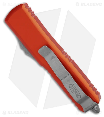 Microtech UTX-85 D/E OTF Automatic Knife Orange (3.13" Apocalyptic) 3 Microtech UTX-85 D/E OTF Automatic Knife Orange (3.13" Apocalyptic) - Image 3