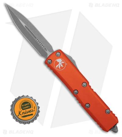 Microtech UTX-85 D/E OTF Automatic Knife Orange (3.13" Apocalyptic) 4 Microtech UTX-85 D/E OTF Automatic Knife Orange (3.13" Apocalyptic) - Image 4