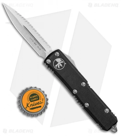 Microtech UTX-85 D/E OTF Automatic Knife Black (3.125" Stonewash Full Serr) 4 Microtech UTX-85 D/E OTF Automatic Knife Black (3.125" Stonewash Full Serr) - Image 4