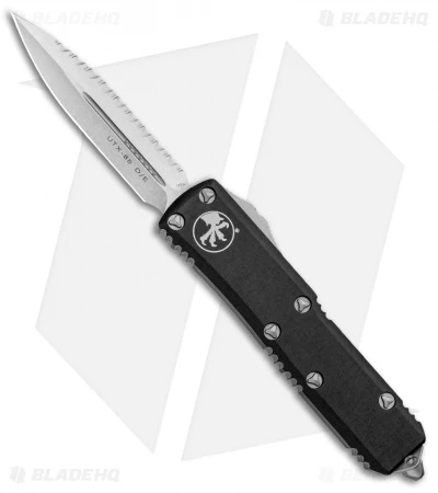 Microtech UTX-85 D/E OTF Automatic Knife Black (3.125" Stonewash Full Serr) 1 Microtech UTX-85 D/E OTF Automatic Knife Black (3.125" Stonewash Full Serr)
