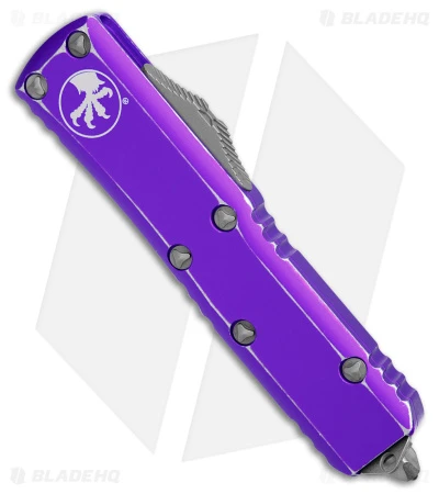Microtech UTX-85 D/E OTF Automatic Knife Distressed Purple (3.1" Apocalyptic SW) 2 Microtech UTX-85 D/E OTF Automatic Knife Distressed Purple (3.1" Apocalyptic SW) - Image 2
