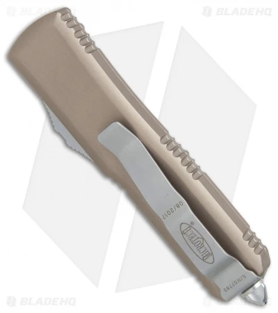 Microtech UTX-85 S/E OTF Automatic Knife Tan (3.125" Stonewash) 231-10TA 2 Microtech UTX-85 S/E OTF Automatic Knife Tan (3.125" Stonewash) 231-10TA - Image 2