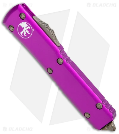 Microtech Ultratech Bayonet OTF Automatic Knife Violet (3.4" Bronze Apocalyptic) 2 Microtech Ultratech Bayonet OTF Automatic Knife Violet (3.4" Bronze Apocalyptic) - Image 2