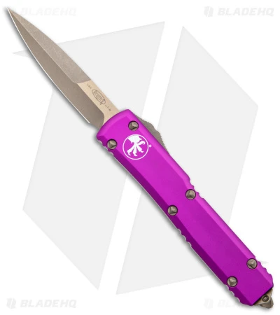 Microtech Ultratech Bayonet OTF Automatic Knife Violet (3.4" Bronze Apocalyptic) 1 Microtech Ultratech Bayonet OTF Automatic Knife Violet (3.4" Bronze Apocalyptic)