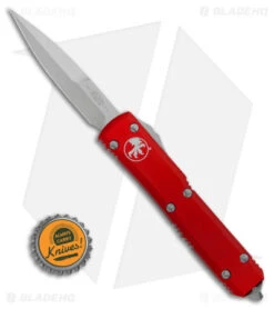 Microtech Ultratech Bayonet OTF Automatic Knife Red (3.4" Stonewash) 7 Microtech Ultratech Bayonet OTF Automatic Knife Red (3.4" Stonewash) -Microtech Microtech Ultratech Bayonet OTF Automatic Knife Tri Grip Red 3.4in SW1sizetd