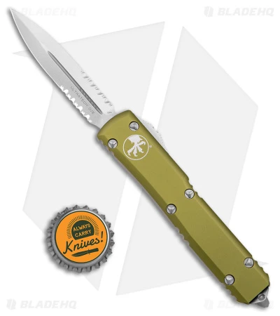 Microtech Ultratech D/E OTF Automatic Knife OD Green CC (3.4" SW Serr) 122-11OD 4 Microtech Ultratech D/E OTF Automatic Knife OD Green CC (3.4" SW Serr) 122-11OD - Image 4