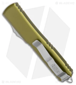 Microtech Ultratech D/E OTF Automatic Knife OD Green CC (3.4" SW Serr) 122-11OD 6 Microtech Ultratech D/E OTF Automatic Knife OD Green CC (3.4" SW Serr) 122-11OD -Microtech Microtech Ultratech DE OTF Auto OD Green CC SW Serr BHQ 26210 jr side
