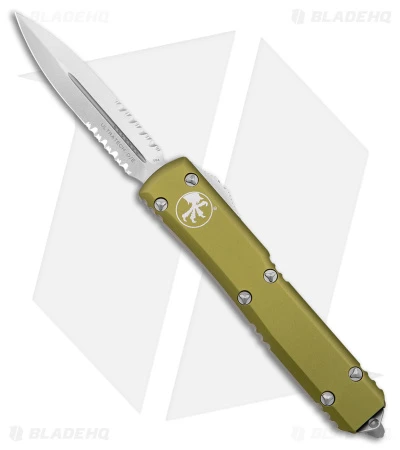 Microtech Ultratech D/E OTF Automatic Knife OD Green CC (3.4" SW Serr) 122-11OD 1 Microtech Ultratech D/E OTF Automatic Knife OD Green CC (3.4" SW Serr) 122-11OD