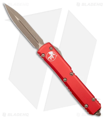 Microtech Ultratech D/E OTF Automatic Knife Red Alum (3.4" Bronze Apocalyptic) 1 Microtech Ultratech D/E OTF Automatic Knife Red Alum (3.4" Bronze Apocalyptic)