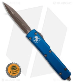 Microtech Ultratech D/E OTF Automatic Knife Blue (3.4" Bronze Apocalyptic) 7 Microtech Ultratech D/E OTF Automatic Knife Blue (3.4" Bronze Apocalyptic) -Microtech Microtech Ultratech DE OTF Automatic Knife Blue 3.4in Bronze Apocalyptic BHQ 181716 hd size