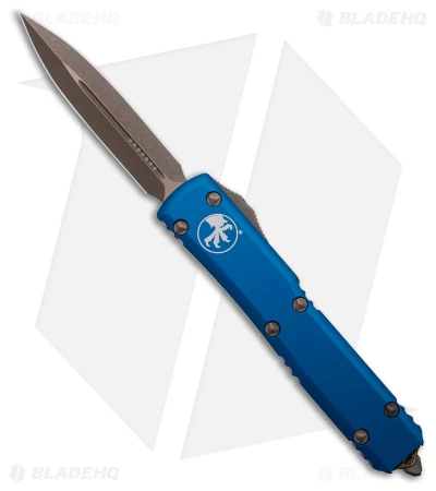 Microtech Ultratech D/E OTF Automatic Knife Blue (3.4" Bronze Apocalyptic) 1 Microtech Ultratech D/E OTF Automatic Knife Blue (3.4" Bronze Apocalyptic)