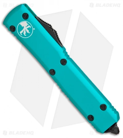 Microtech Ultratech D/E OTF Automatic Knife Turquoise CC (3.4" Black Serr) 2 Microtech Ultratech D/E OTF Automatic Knife Turquoise CC (3.4" Black Serr) - Image 2