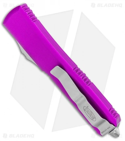Microtech Ultratech Dagger OTF Automatic Knife Violet CC (3.4" Stonewash) 3 Microtech Ultratech Dagger OTF Automatic Knife Violet CC (3.4" Stonewash) - Image 3