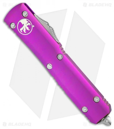 Microtech Ultratech Dagger OTF Automatic Knife Violet CC (3.4" Stonewash) 2 Microtech Ultratech Dagger OTF Automatic Knife Violet CC (3.4" Stonewash) - Image 2