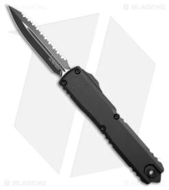 Microtech Ultratech ZBP Gen III D/E OTF Knife Black Al (3.5" Black Full Serr)