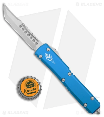 Microtech Ultratech Hellhound Tanto OTF Automatic Knife Blue (3.4" SW) 4 Microtech Ultratech Hellhound Tanto OTF Automatic Knife Blue (3.4" SW) - Image 4