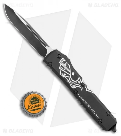 Microtech Ultratech OTF Automatic Knife Dead Man's Hand (3.4" DLC) Left Half 4 Microtech Ultratech OTF Automatic Knife Dead Man's Hand (3.4" DLC) Left Half - Image 4