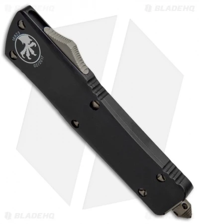 Microtech Combat Troodon Bowie OTF Automatic Knife (3.8" Bronze Serr) 146-14 2 Microtech Combat Troodon Bowie OTF Automatic Knife (3.8" Bronze Serr) 146-14 - Image 2