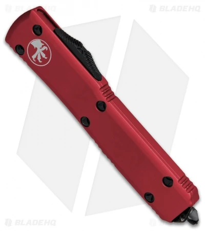Microtech Ultratech D/E OTF Automatic Knife Red (3.4" Black) 2 Microtech Ultratech D/E OTF Automatic Knife Red (3.4" Black) - Image 2