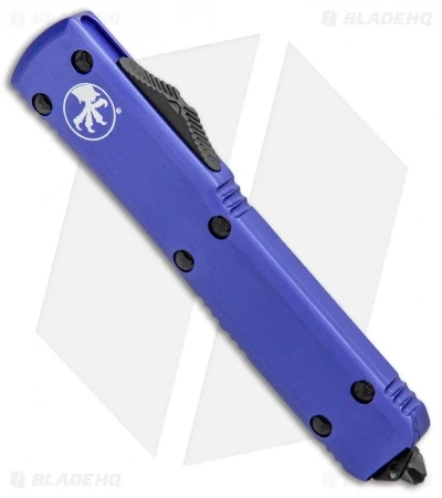 Microtech Ultratech D/E OTF Knife Purple (3.44" Black Full Serr) 122-3PU 2 Microtech Ultratech D/E OTF Knife Purple (3.44" Black Full Serr) 122-3PU - Image 2
