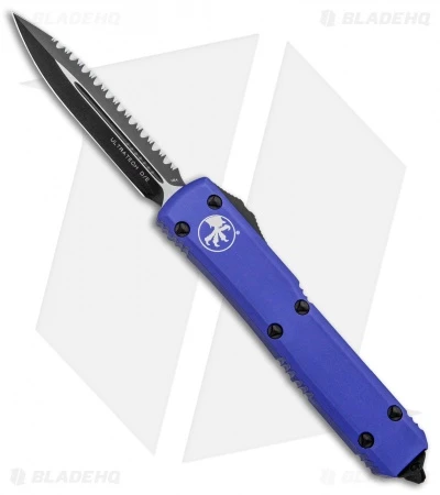 Microtech Ultratech D/E OTF Knife Purple (3.44" Black Full Serr) 122-3PU 1 Microtech Ultratech D/E OTF Knife Purple (3.44" Black Full Serr) 122-3PU