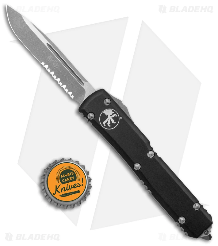 Microtech Ultratech S/E OTF Automatic Knife (3.4" Apocalyptic Serr) 121-11AP 4 Microtech Ultratech S/E OTF Automatic Knife (3.4" Apocalyptic Serr) 121-11AP - Image 4