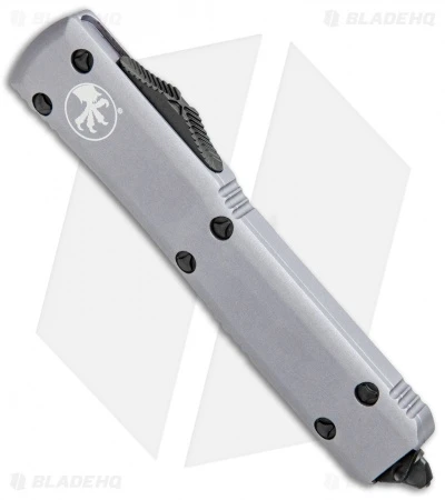 Microtech Ultratech S/E OTF Automatic Gray CC (3.4" Black Serr) 2 Microtech Ultratech S/E OTF Automatic Gray CC (3.4" Black Serr) - Image 2