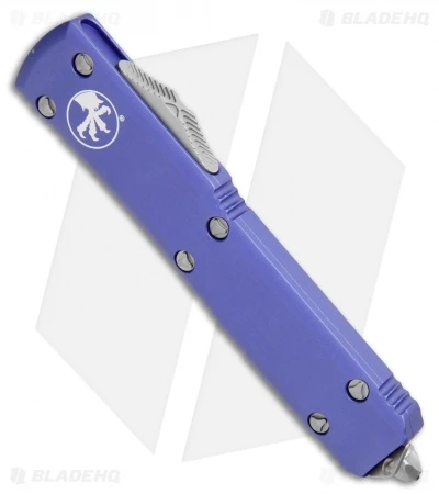 Microtech Ultratech S/E OTF Automatic Knife Purple (3.4" Stonewash Serr) 2 Microtech Ultratech S/E OTF Automatic Knife Purple (3.4" Stonewash Serr) - Image 2