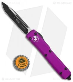 Microtech Ultratech Drop Point D/A OTF Automatic Knife Violet (3.4" Black) 7 Microtech Ultratech Drop Point D/A OTF Automatic Knife Violet (3.4" Black) -Microtech Microtech Ultratech SE OTF Auto Violet CC Black BHQ 93223 jr bottlecap
