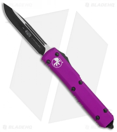 Microtech Ultratech Drop Point D/A OTF Automatic Knife Violet (3.4" Black) 1 Microtech Ultratech Drop Point D/A OTF Automatic Knife Violet (3.4" Black)