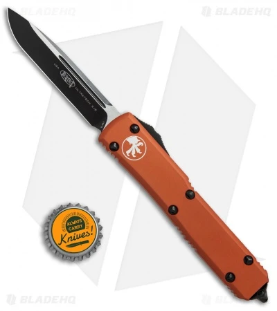 Microtech Ultratech S/E OTF Automatic Knife Orange CC (3.4" Black) 4 Microtech Ultratech S/E OTF Automatic Knife Orange CC (3.4" Black) - Image 4