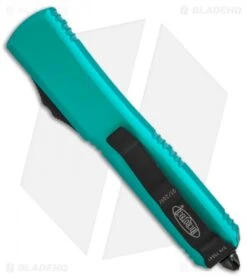 Microtech Ultratech S/E OTF Automatic Knife Turquoise CC (3.4" Black) 6 Microtech Ultratech S/E OTF Automatic Knife Turquoise CC (3.4" Black) -Microtech Microtech Ultratech SE turquoise CC black BHQ 52459 er side