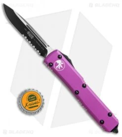 Microtech Ultratech S/E OTF Automatic Violet CC (3.4" Black Serr) 7 Microtech Ultratech S/E OTF Automatic Violet CC (3.4" Black Serr) -Microtech Microtech Ultratech SE violet CC Black Serr BHQ 67758 er size