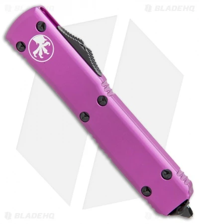Microtech Ultratech S/E OTF Automatic Violet CC (3.4" Black Serr) 2 Microtech Ultratech S/E OTF Automatic Violet CC (3.4" Black Serr) - Image 2