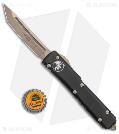 Microtech Ultratech Tanto OTF Automatic Knife Black (3.4" Bronze Apocalyptic) 4 Microtech Ultratech Tanto OTF Automatic Knife Black (3.4" Bronze Apocalyptic) - Image 4