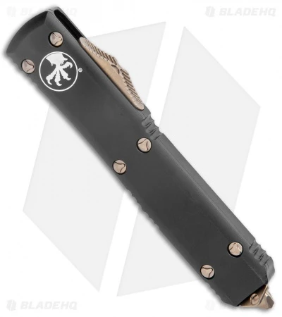 Microtech Ultratech Tanto OTF Automatic Knife Black (3.4" Bronze Apocalyptic) 2 Microtech Ultratech Tanto OTF Automatic Knife Black (3.4" Bronze Apocalyptic) - Image 2