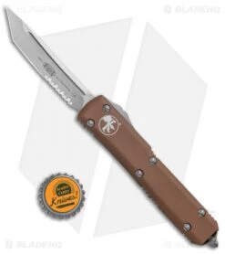 Microtech Ultratech T/E OTF Automatic Knife Tan CC (3.4" Stonewash Serr) 7 Microtech Ultratech T/E OTF Automatic Knife Tan CC (3.4" Stonewash Serr) -Microtech Microtech Ultratech TE OTF Auto Tan CC SW Serr 123 11TA BHQ 88639 jr bottlecap 1