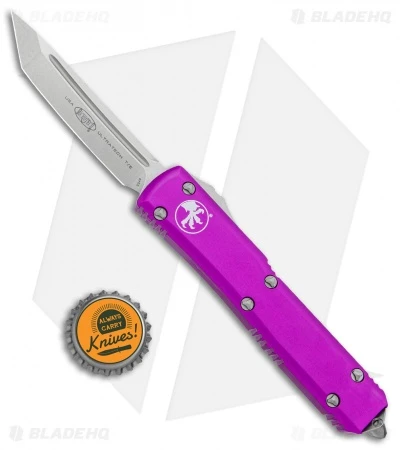 Microtech Ultratech T/E OTF Automatic Knife Violet CC (3.4" Stonewash) 4 Microtech Ultratech T/E OTF Automatic Knife Violet CC (3.4" Stonewash) - Image 4
