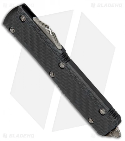 Microtech Ultratech T/E OTF Automatic Knife Black CF (3.4" Bronze Apocalyptic) 2 Microtech Ultratech T/E OTF Automatic Knife Black CF (3.4" Bronze Apocalyptic) - Image 2