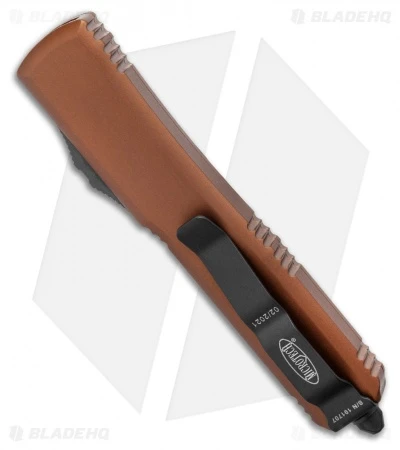 Microtech Ultratech Tanto T/E OTF Automatic Knife Tan CC (3.4" Black) 123-1TA 3 Microtech Ultratech Tanto T/E OTF Automatic Knife Tan CC (3.4" Black) 123-1TA - Image 3