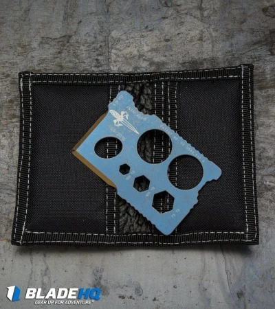Marfione Custom Assailant Credit Card Knife Antique Blue Ti & Bi-Fold Wallet 3 Marfione Custom Assailant Credit Card Knife Antique Blue Ti & Bi-Fold Wallet - Image 3