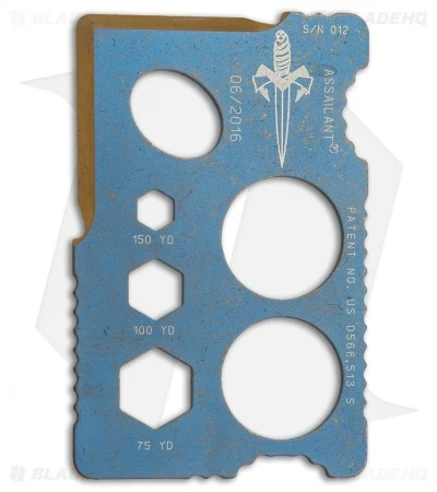 Marfione Custom Assailant Credit Card Knife Antique Blue Ti & Bi-Fold Wallet 1 Marfione Custom Assailant Credit Card Knife Antique Blue Ti & Bi-Fold Wallet