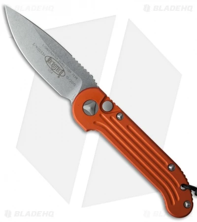 Microtech LUDT Automatic Knife Orange (3.4" Stonewash) 135-10OR 1 Microtech LUDT Automatic Knife Orange (3.4" Stonewash) 135-10OR