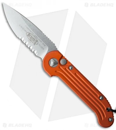 Microtech LUDT Automatic Knife Orange (3.4" Stonewash Serr) 135-11OR 1 Microtech LUDT Automatic Knife Orange (3.4" Stonewash Serr) 135-11OR