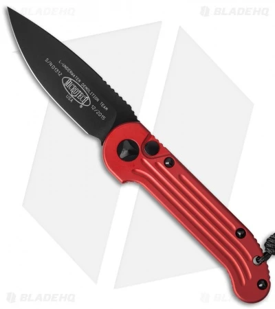 Microtech LUDT Automatic Knife Red (3.4" Black) 135-1RD 1 Microtech LUDT Automatic Knife Red (3.4" Black) 135-1RD