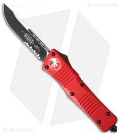 Microtech Combat Troodon S/E OTF Automatic Knife Red (3.8" Black Serr) 143-2RD