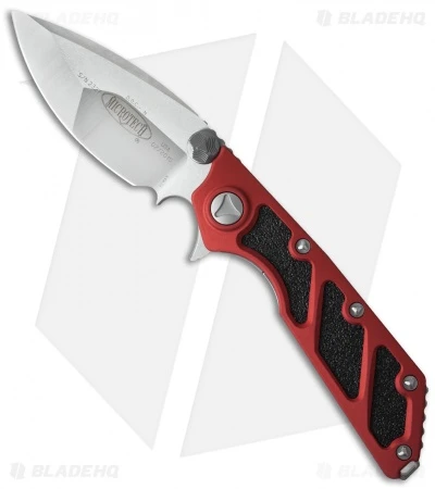 Microtech DOC Flipper Knife Red Aluminum (3.75" Satin) 153-4RD 1 Microtech DOC Flipper Knife Red Aluminum (3.75" Satin) 153-4RD