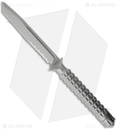 Microtech A.D.O. Tanto Knife T/E Fixed Blade (4.5" Bead Blast Serr) 117-8 1 Microtech A.D.O. Tanto Knife T/E Fixed Blade (4.5" Bead Blast Serr) 117-8