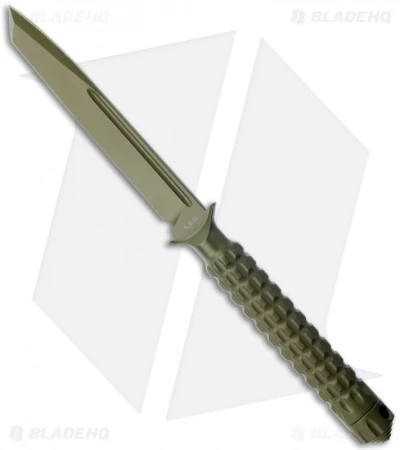 Microtech A.D.O. Tanto Knife T/E Fixed Blade (4.5" Green Plain) 117-1GR 1 Microtech A.D.O. Tanto Knife T/E Fixed Blade (4.5" Green Plain) 117-1GR